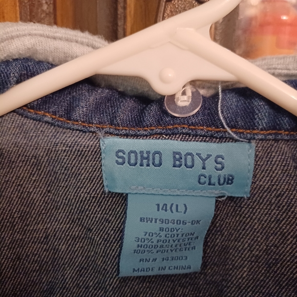 Soho Boys Club Blue Denim Jacket - Picture 3 of 3